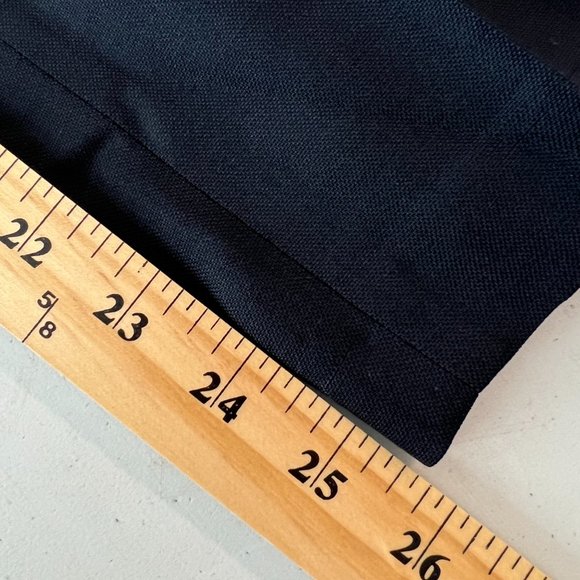 Rag & Bone Navy Blue Wool Blend Trouser Black Side Stipe Ankle Crop Pants Size 0 - Picture 9 of 11
